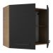 Armário de Cozinha Aéreo 70 cm 2 Portas Rustic/Preto Agata Madesa