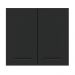Armário de Cozinha Aéreo 70 cm 2 Portas Rustic/Preto Agata Madesa