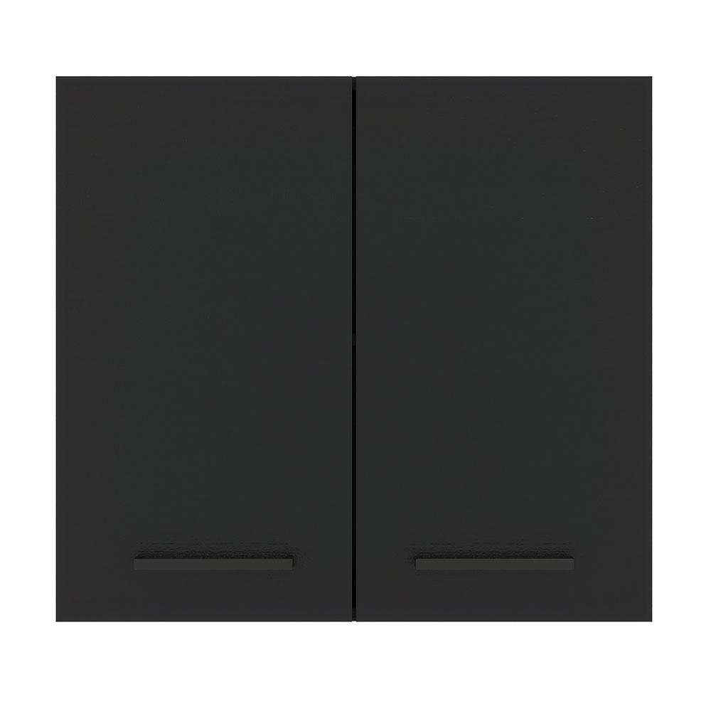 Armário de Cozinha Aéreo 70 cm 2 Portas Rustic/Preto Agata Madesa