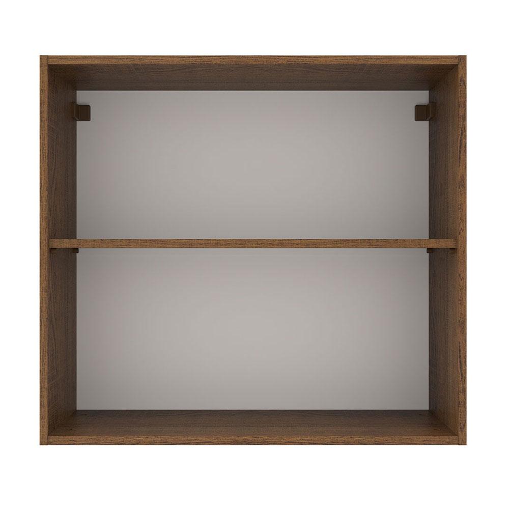 Armário de Cozinha Aéreo 70 cm 2 Portas Rustic/Preto Agata Madesa