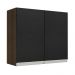 Armário de Cozinha Aéreo 70 cm 2 Portas Rustic/Preto Glamy Madesa