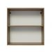 Armário de Cozinha Aéreo 70 cm 2 Portas Rustic/Preto Glamy Madesa