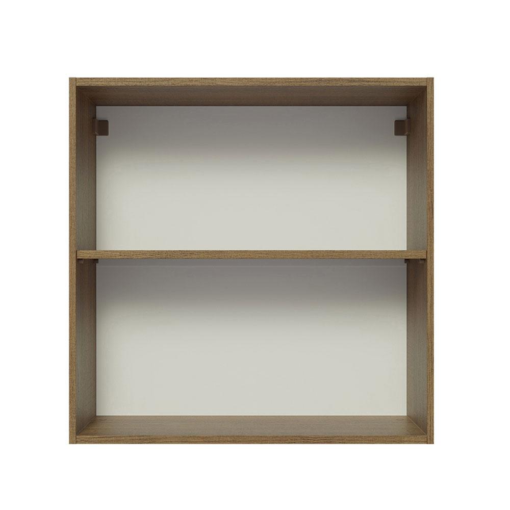 Armário de Cozinha Aéreo 70 cm 2 Portas Rustic/Preto Glamy Madesa