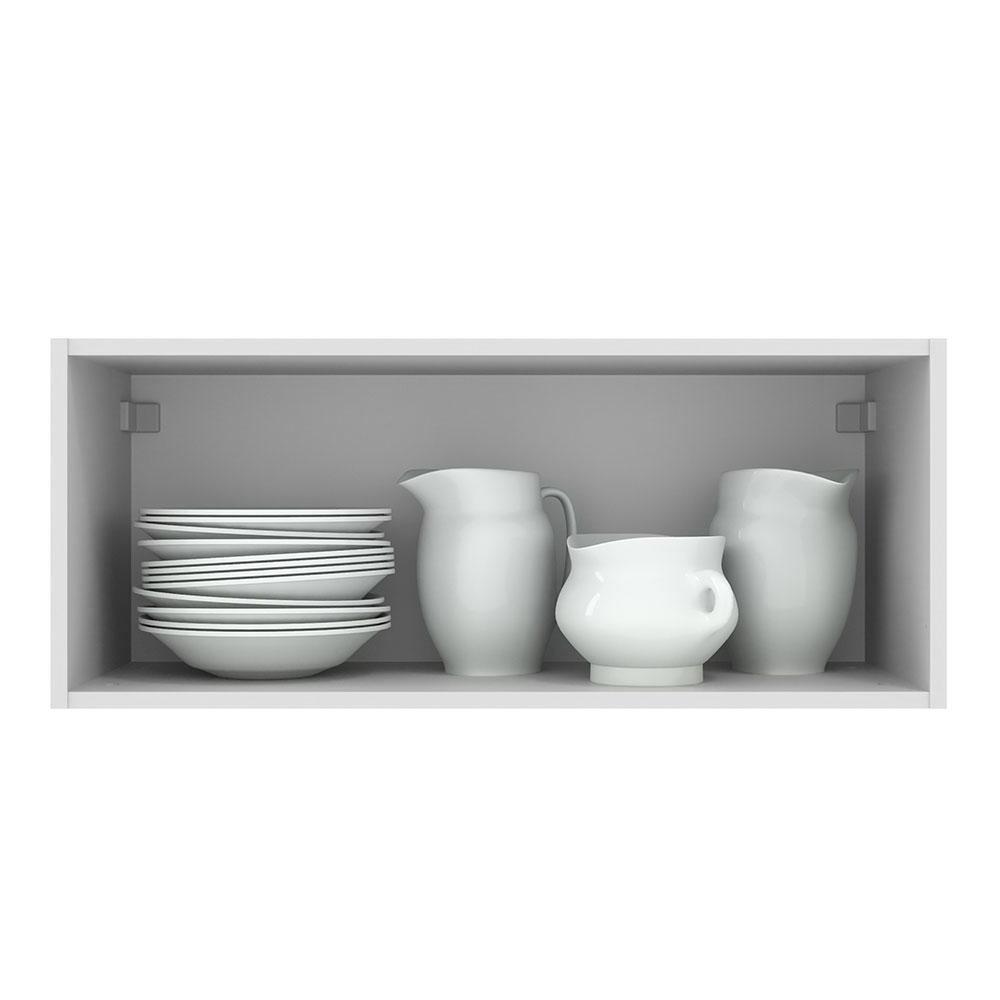 Armário de Cozinha Aéreo 80 cm 1 Porta Basculante Branco Agata Madesa