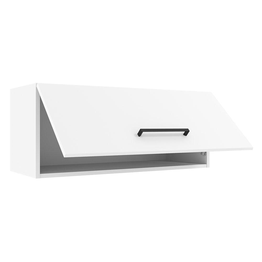 Armário de Cozinha Aéreo 80 cm 1 Porta Basculante Branco Agata Madesa