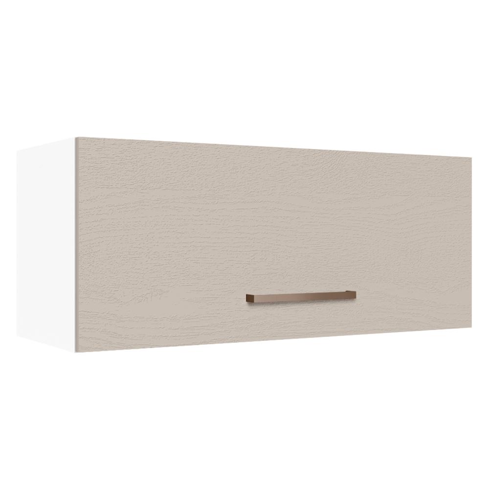 Armário de Cozinha Aéreo 80 cm 1 Porta Basculante Branco/Crema Agata Madesa