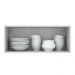 Armário de Cozinha Aéreo 80 cm 1 Porta Basculante Branco/Crema Agata Madesa