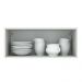 Armário de Cozinha Aéreo 80 cm 1 Porta Basculante Branco/Preto Agata Madesa