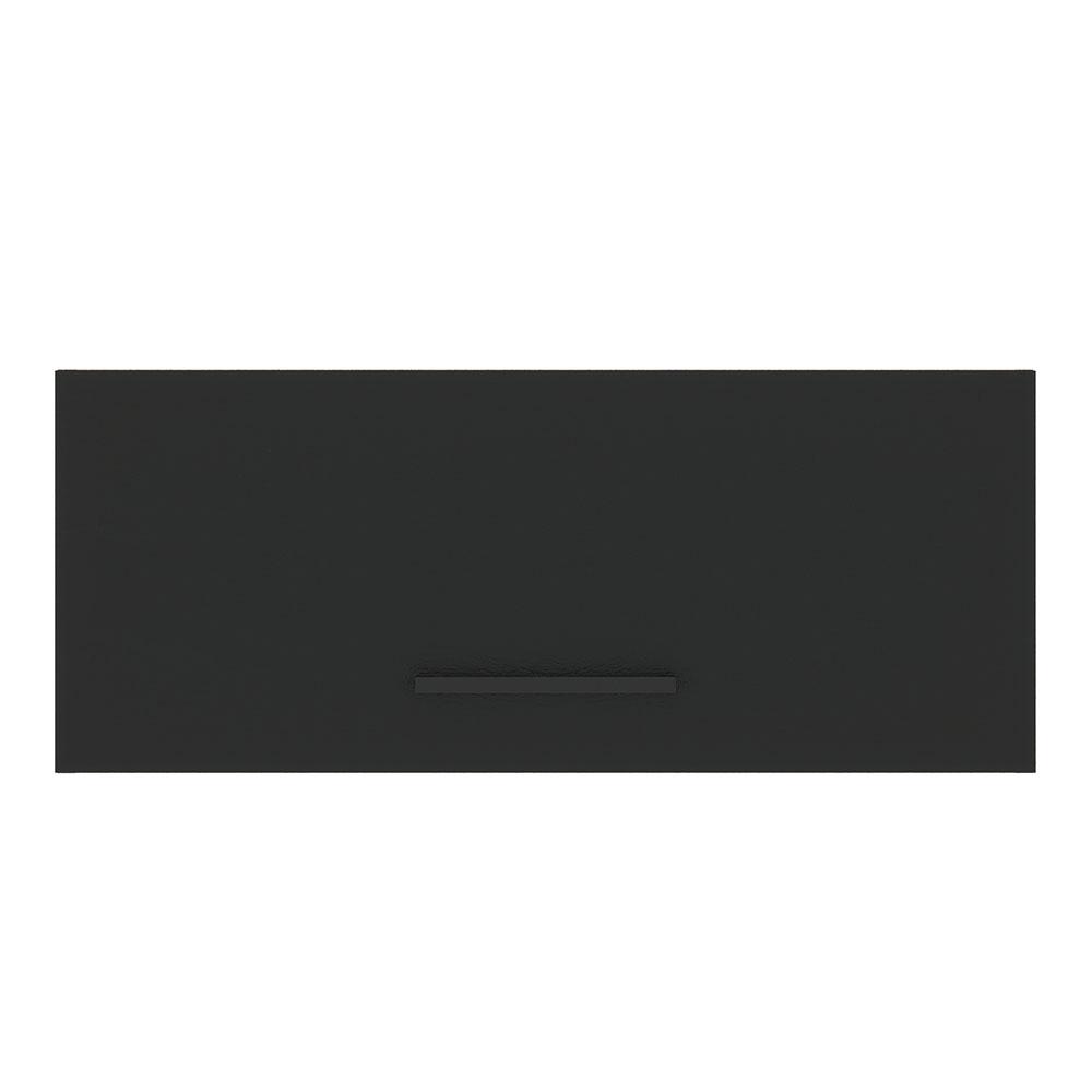 Armário de Cozinha Aéreo 80 cm 1 Porta Basculante Branco/Preto Agata Madesa