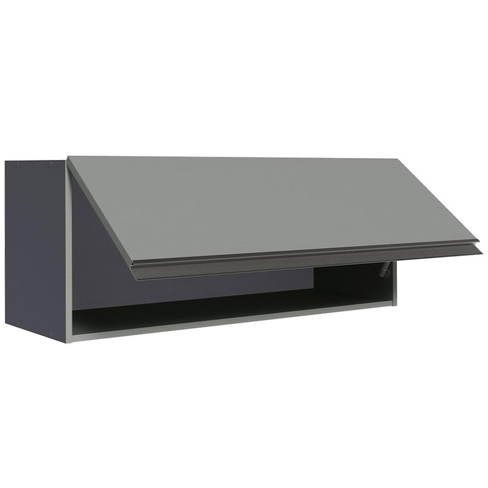 Armário de Cozinha Aéreo 80 cm 1 Porta Basculante Cinza Nice Madesa