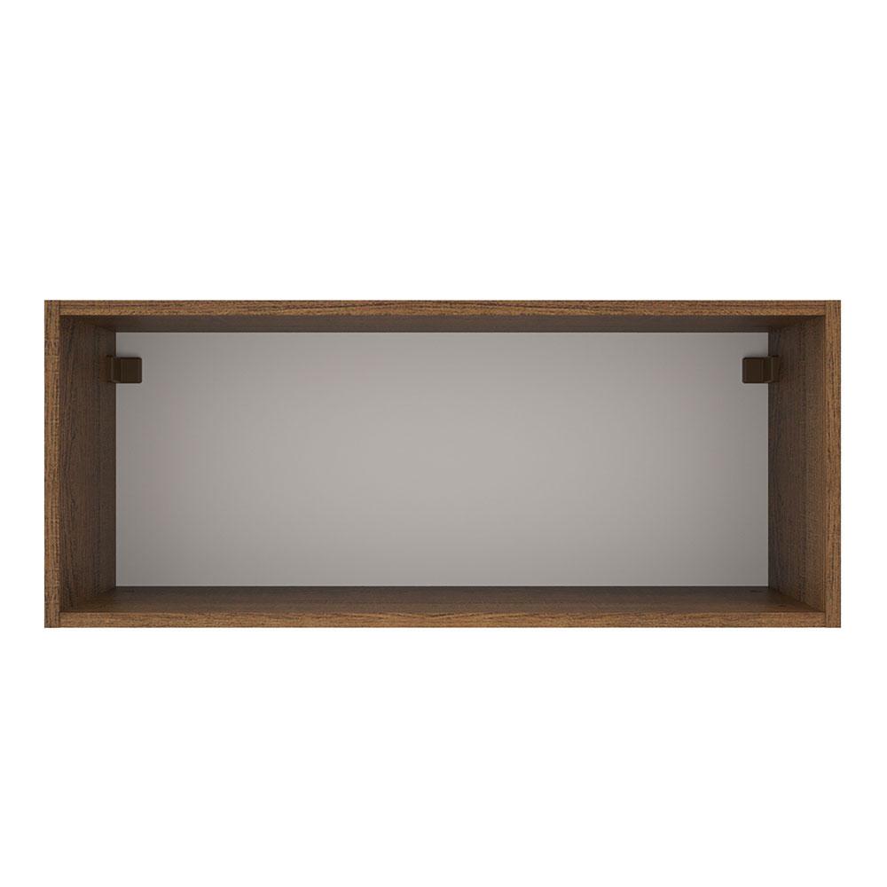 Armário de Cozinha Aéreo 80 cm 1 Porta Basculante Rustic/Branco Agata Madesa