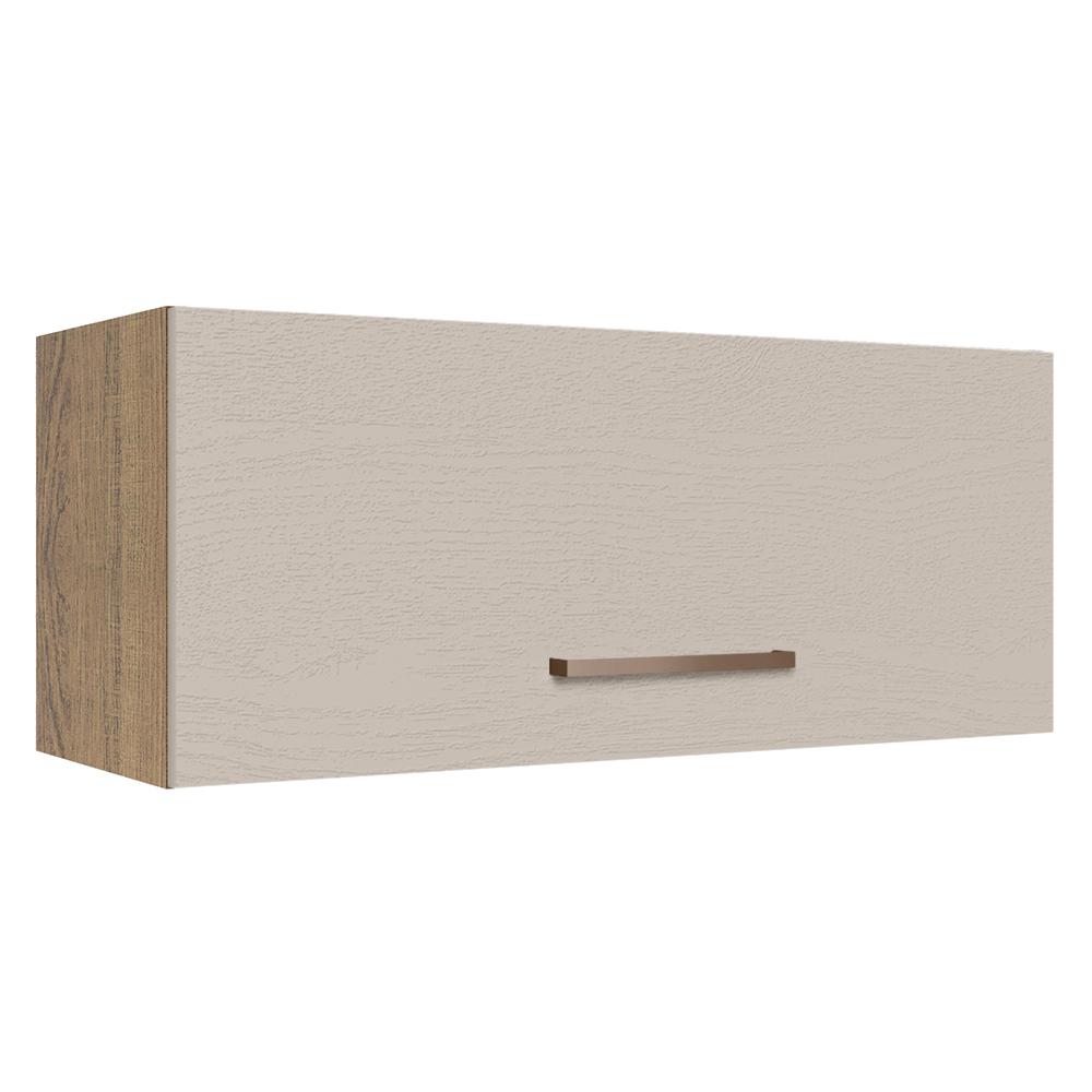 Armário de Cozinha Aéreo 80 cm 1 Porta Basculante Rustic/Crema Agata Madesa