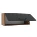 Armário de Cozinha Aéreo 80 cm 1 Porta Basculante Rustic/Preto Agata Madesa