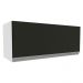 Armário de Cozinha Aéreo 80 cm 1 Porta Branco/Preto Glamy Madesa