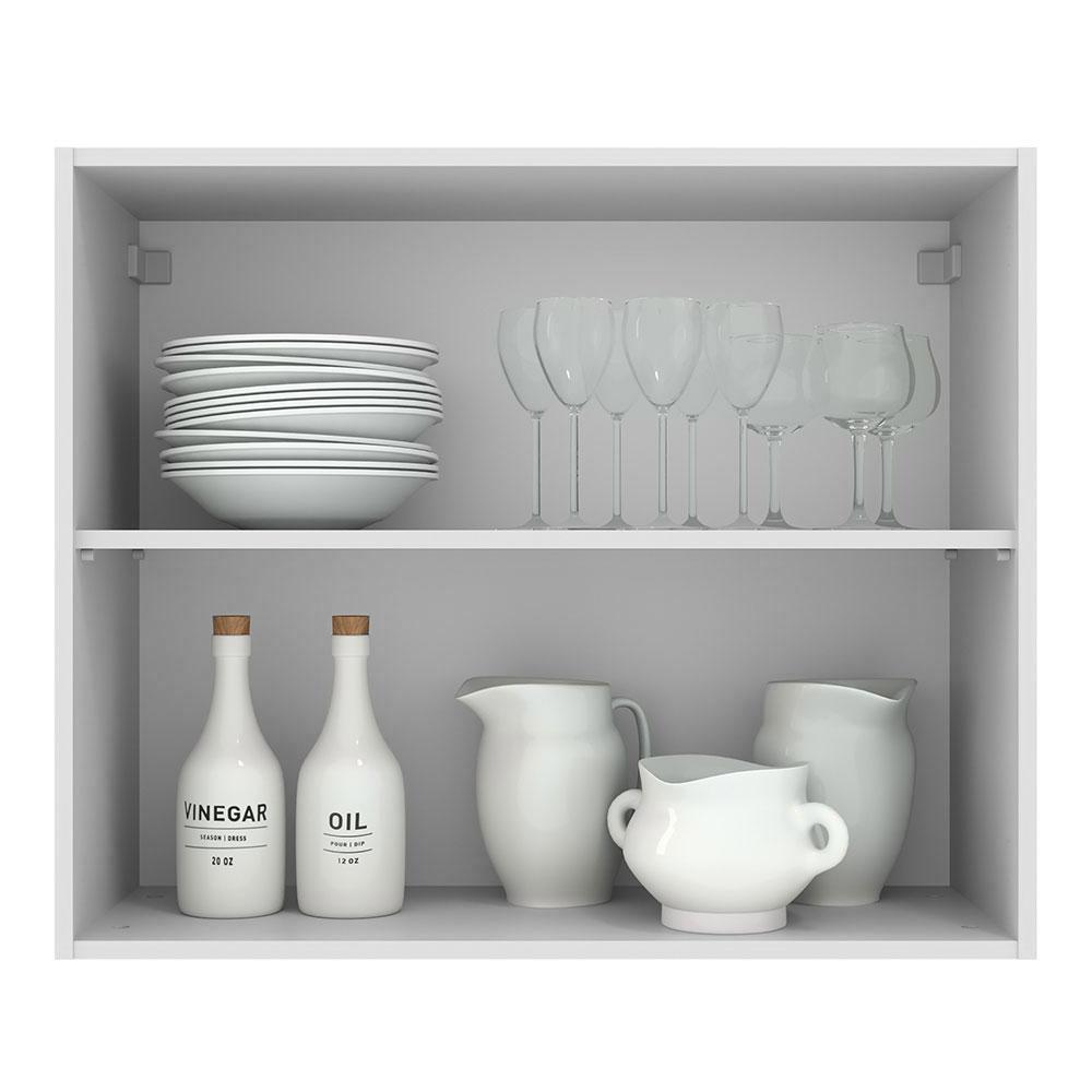 Armário de Cozinha Aéreo 80 cm 2 Portas Branco Agata Madesa