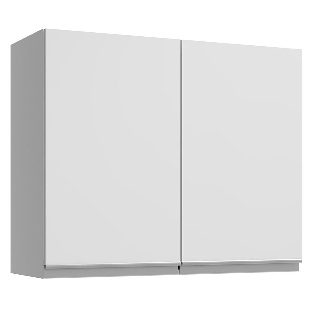 Armário de Cozinha Aéreo 80 cm 2 Portas Branco Glamy Madesa