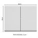 Armário de Cozinha Aéreo 80 cm 2 Portas Branco Glamy Madesa