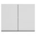 Armário de Cozinha Aéreo 80 cm 2 Portas Branco Glamy Madesa