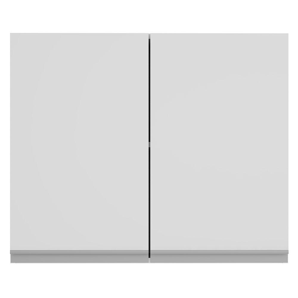 Armário de Cozinha Aéreo 80 cm 2 Portas Branco Glamy Madesa