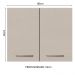 Armário de Cozinha Aéreo 80 cm 2 Portas Branco/Crema Agata Madesa