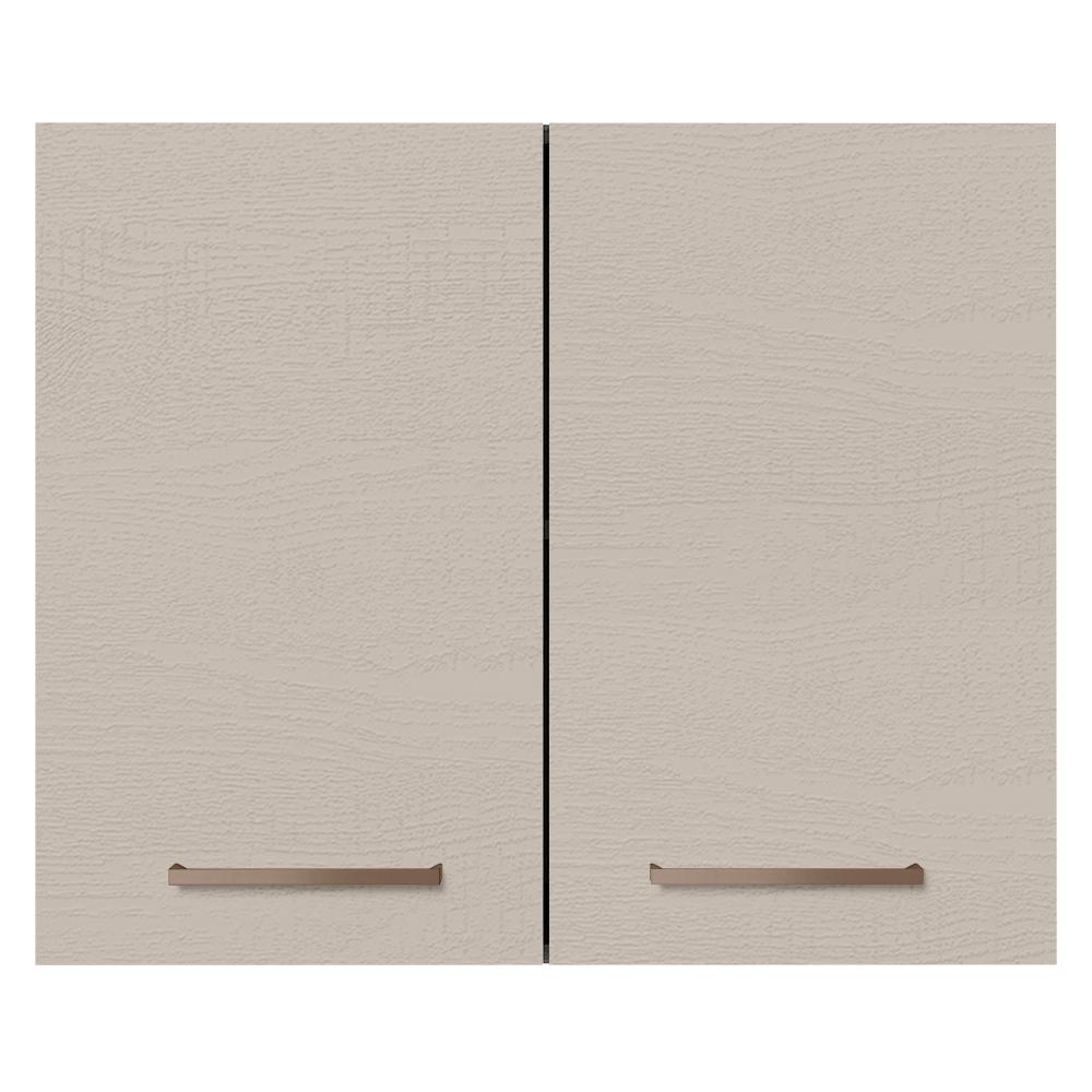 Armário de Cozinha Aéreo 80 cm 2 Portas Branco/Crema Agata Madesa