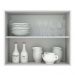 Armário de Cozinha Aéreo 80 cm 2 Portas Branco/Preto Agata Madesa