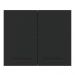 Armário de Cozinha Aéreo 80 cm 2 Portas Branco/Preto Agata Madesa