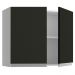 Armário de Cozinha Aéreo 80 cm 2 Portas Branco/Preto Glamy Madesa
