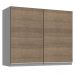 Armário de Cozinha Aéreo 80 cm 2 Portas Branco/Rustic Glamy Madesa