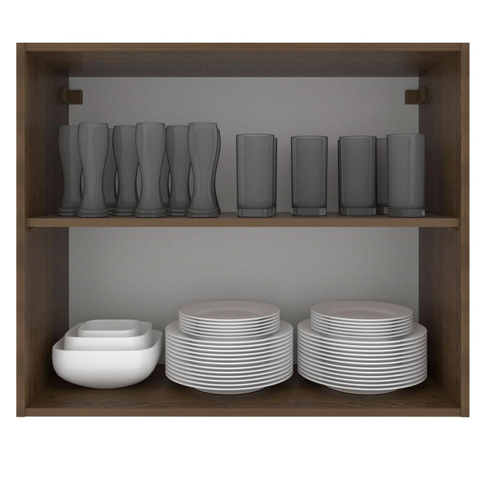 Armário de Cozinha Aéreo 80 cm 2 Portas Rustic Glamy Madesa