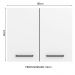 Armário de Cozinha Aéreo 80 cm 2 Portas Rustic/Branco Agata Madesa