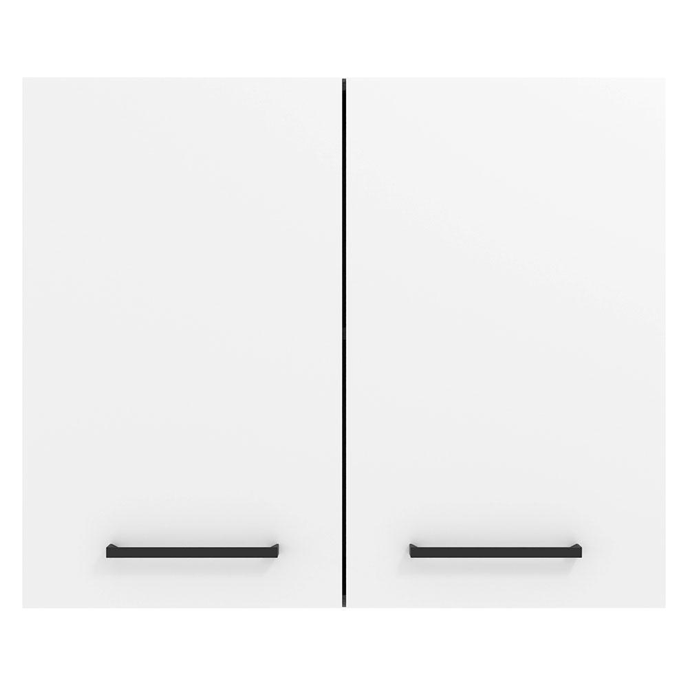 Armário de Cozinha Aéreo 80 cm 2 Portas Rustic/Branco Agata Madesa