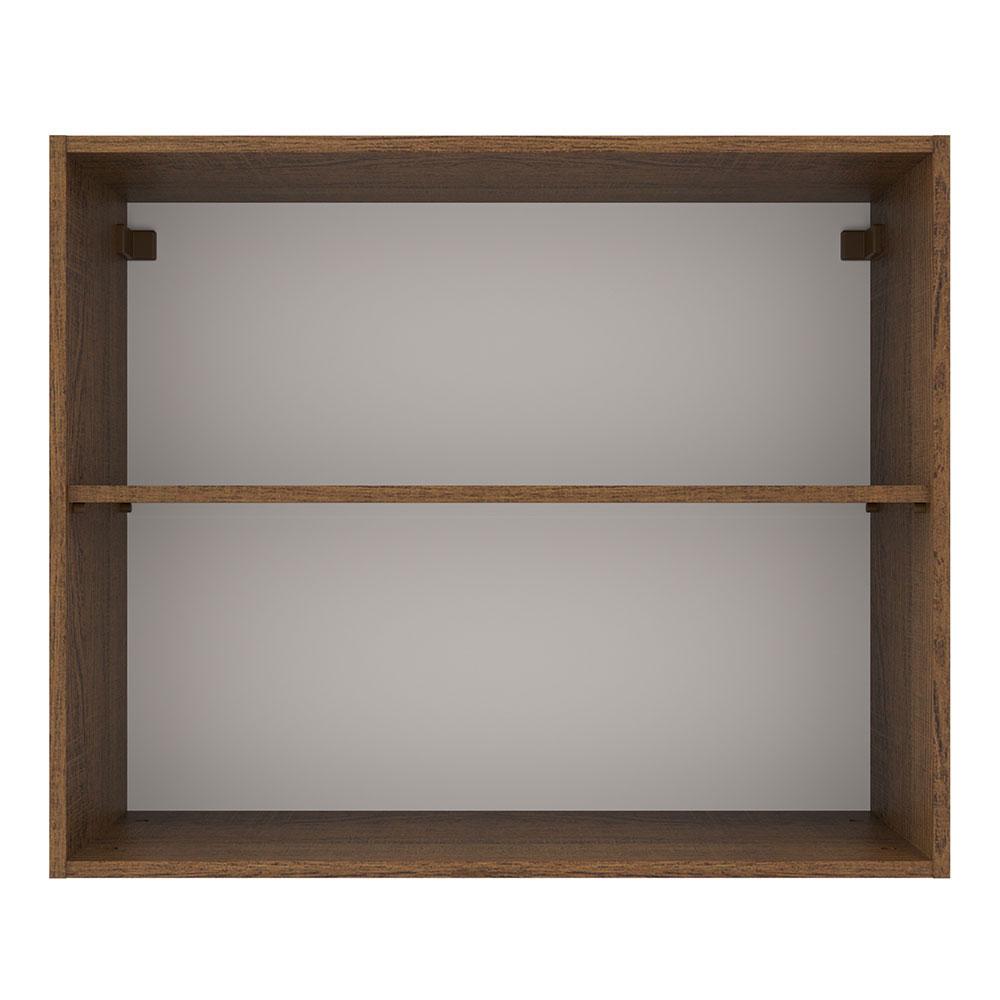 Armário de Cozinha Aéreo 80 cm 2 Portas Rustic/Branco Agata Madesa