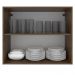 Armário de Cozinha Aéreo 80 cm 2 Portas Rustic/Cinza Agata Madesa