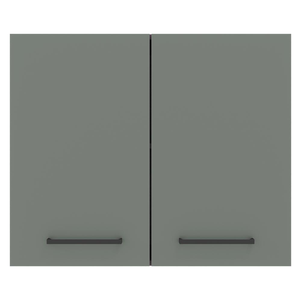 Armário de Cozinha Aéreo 80 cm 2 Portas Rustic/Cinza Agata Madesa
