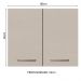 Armário de Cozinha Aéreo 80 cm 2 Portas Rustic/Crema Agata Madesa