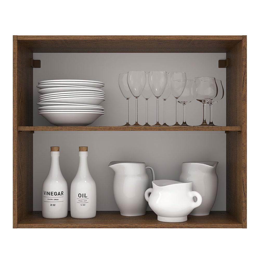Armário de Cozinha Aéreo 80 cm 2 Portas Rustic/Crema Agata Madesa