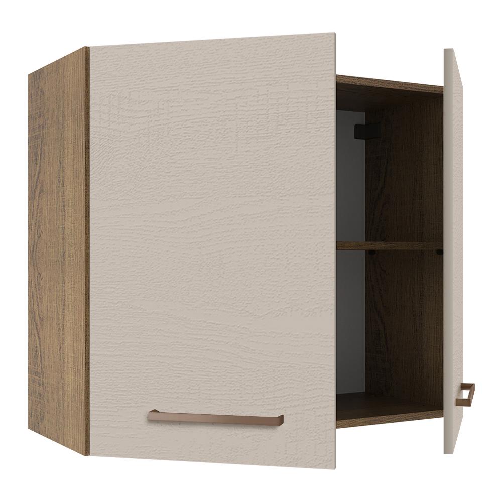 Armário de Cozinha Aéreo 80 cm 2 Portas Rustic/Crema Agata Madesa