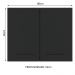 Armário de Cozinha Aéreo 80 cm 2 Portas Rustic/Preto Agata Madesa