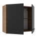 Armário de Cozinha Aéreo 80 cm 2 Portas Rustic/Preto Agata Madesa