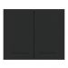 Armário de Cozinha Aéreo 80 cm 2 Portas Rustic/Preto Agata Madesa