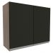 Armário de Cozinha Aéreo 80 cm 2 Portas Rustic/Preto Glamy Madesa