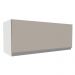 Armário de Cozinha Aéreo Madesa Glamy 1 Porta Suspensa Branco/Crema Glamy Madesa