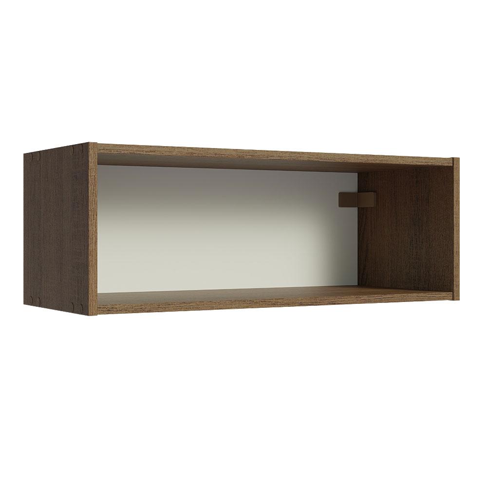 Armário de Cozinha Aéreo com Nicho Aberto 60cm Rustic Emilly Madesa