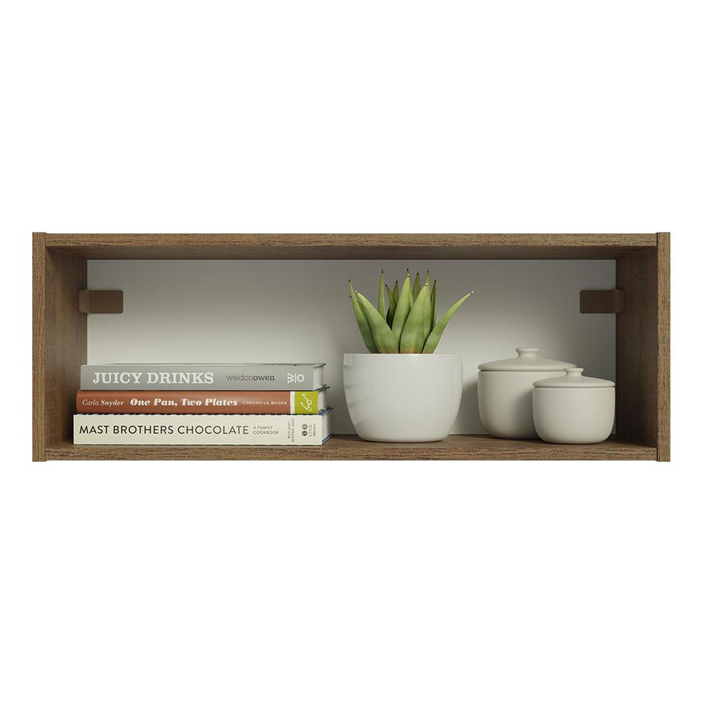 Armário de Cozinha Aéreo com Nicho Aberto 60cm Rustic Emilly Madesa
