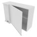 Armário de Cozinha Aéreo de Canto 1 Porta Branco Glamy Madesa