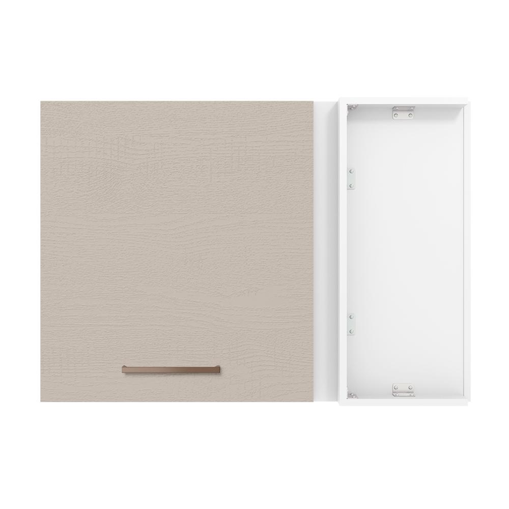 Armário de Cozinha Aéreo de Canto 1 Porta Branco/Crema Agata Madesa