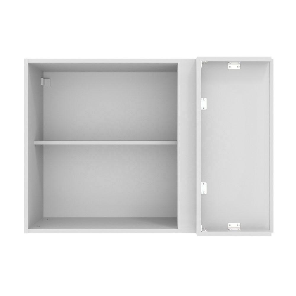 Armário de Cozinha Aéreo de Canto 1 Porta Branco/Crema Agata Madesa