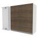 Armário de Cozinha Aéreo de Canto 1 Porta Branco/Rustic Glamy Madesa
