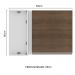 Armário de Cozinha Aéreo de Canto 1 Porta Branco/Rustic Glamy Madesa